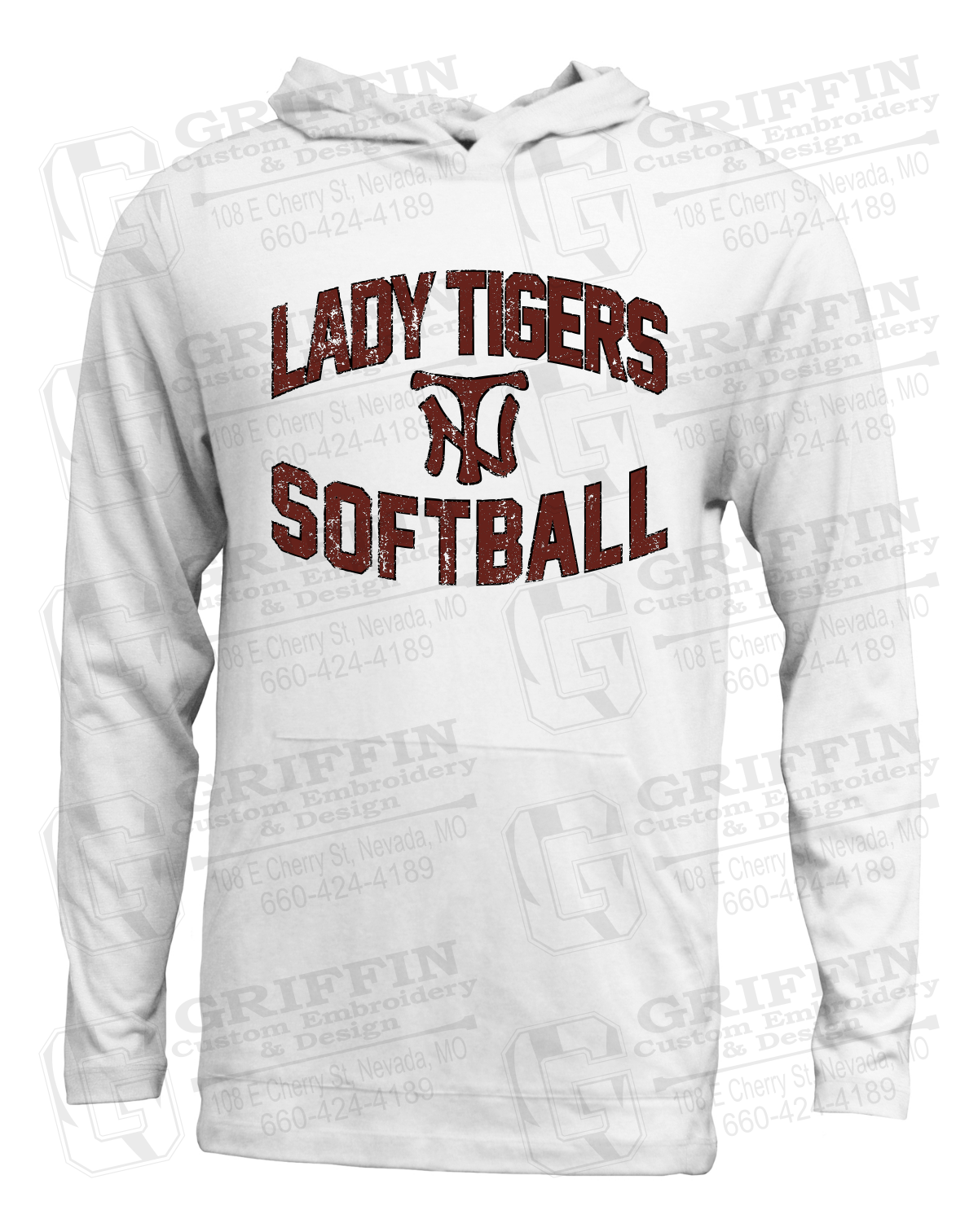 Soft-Tek T-Shirt Hoodie - Softball - Nevada Tigers 27-A