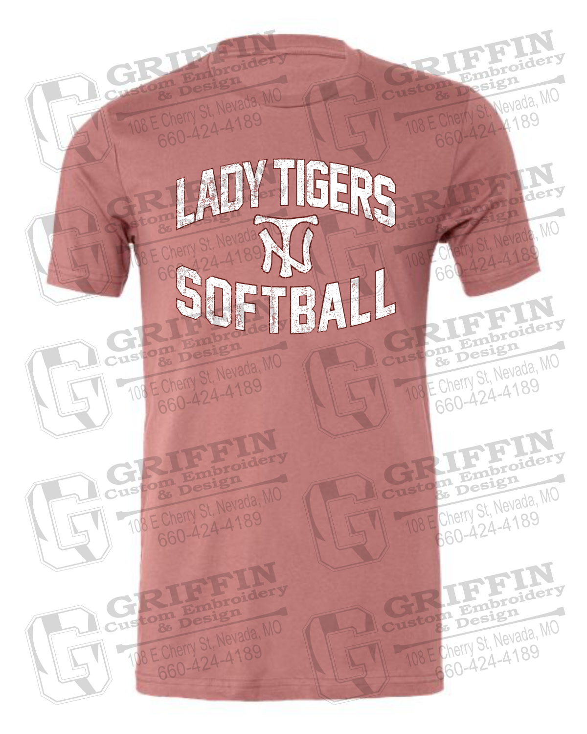 Cotton Short Sleeve T-Shirt - Softball - Nevada Tigers 27-A