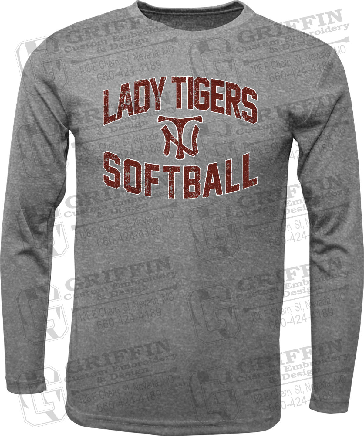 Dry-Fit Long Sleeve T-Shirt - Softball - Nevada Tigers 27-A