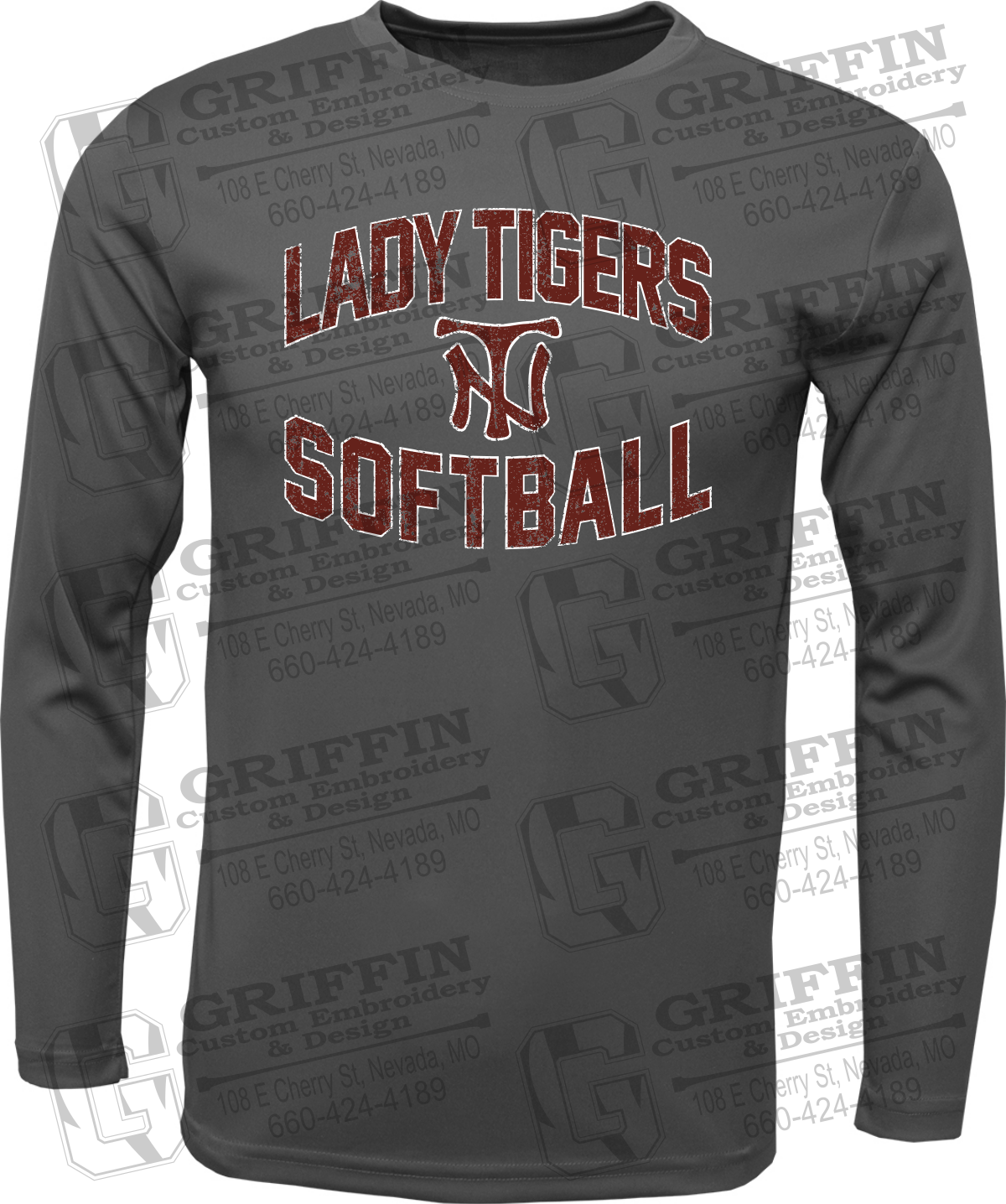 Toddler Dry-Fit Long Sleeve T-Shirt - Softball - Nevada Tigers 27-A