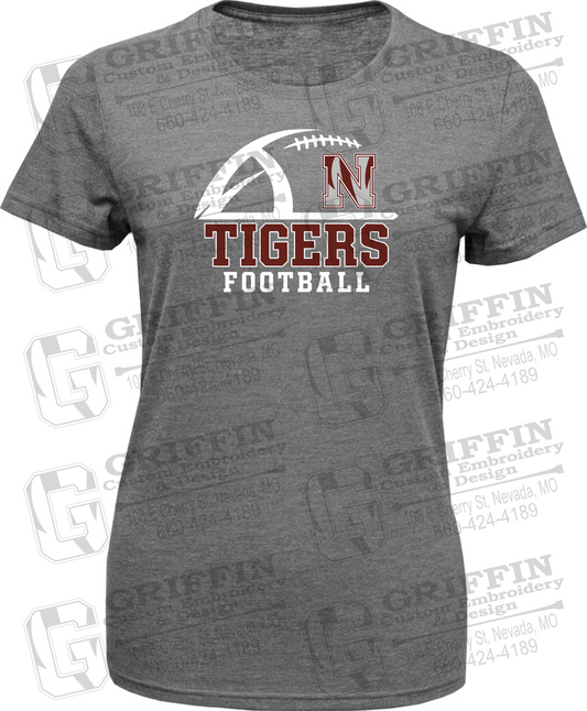 Womens Tri-Blend T-Shirt - Football - Nevada Tigers 27-B
