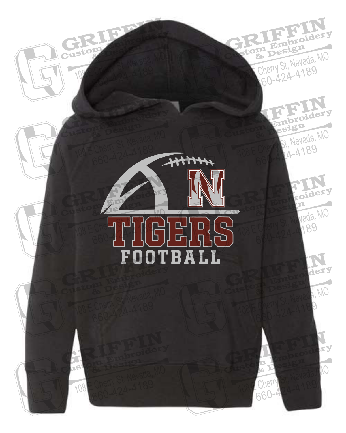Toddler Hoodie - Football - Nevada Tigers 27-B