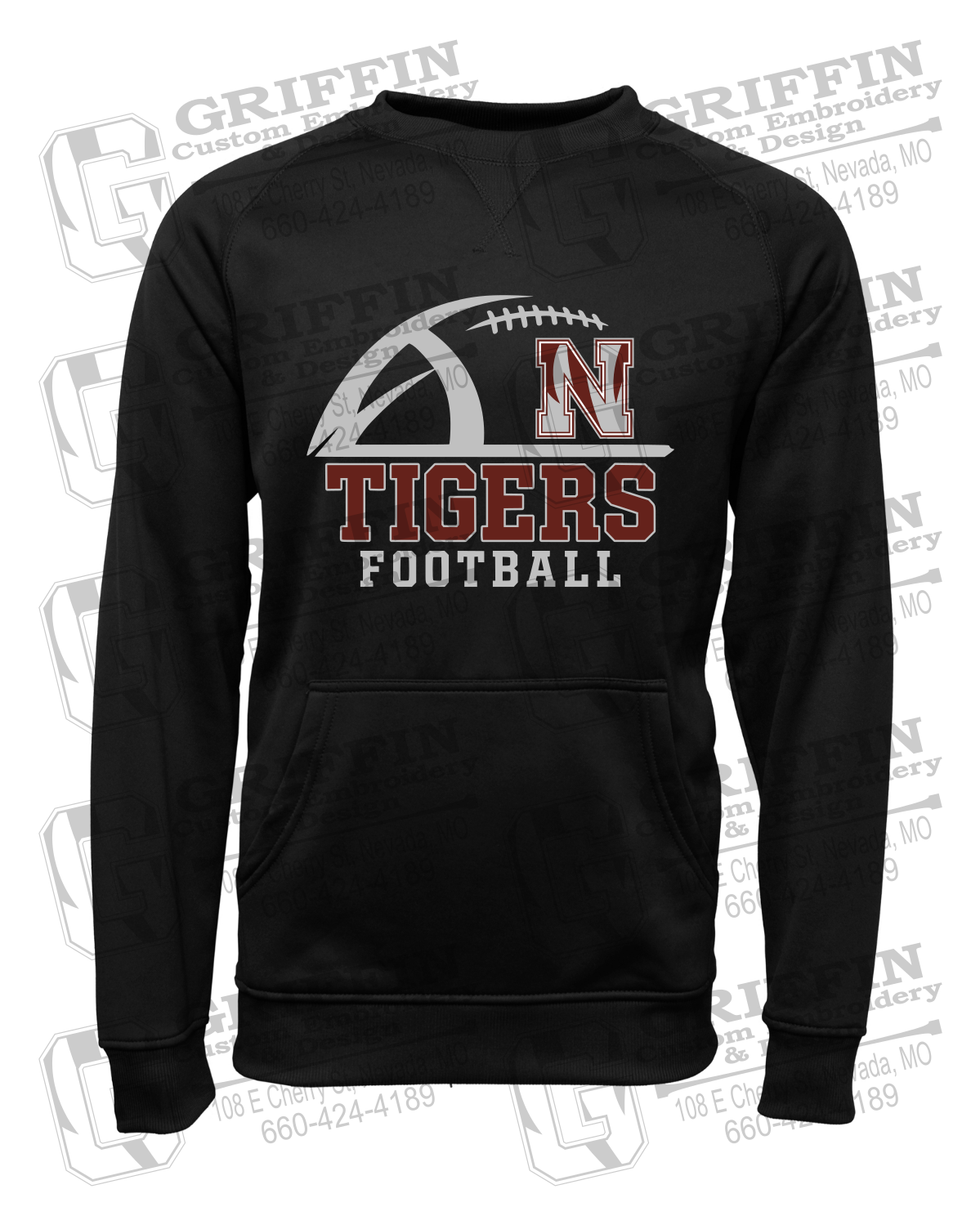Performance Fleece Sweatshirt - Football - Nevada Tigers 27-B