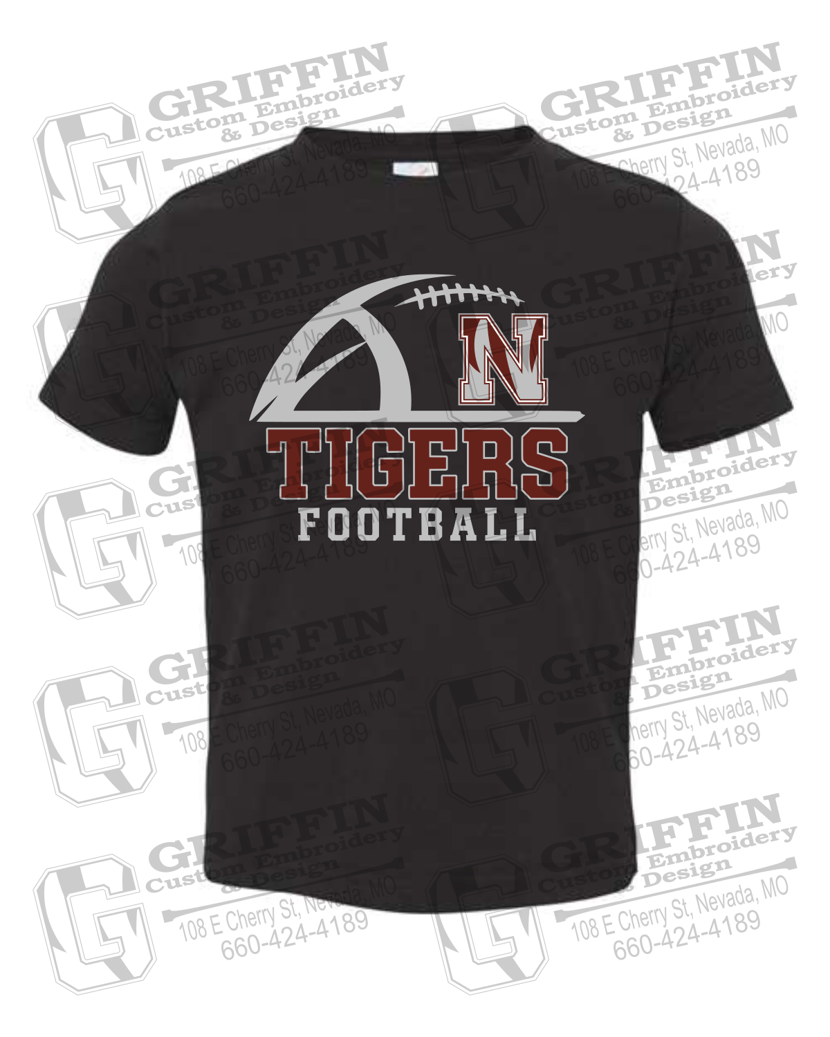 Toddler/Infant Cotton T-Shirt - Football - Nevada Tigers 27-B