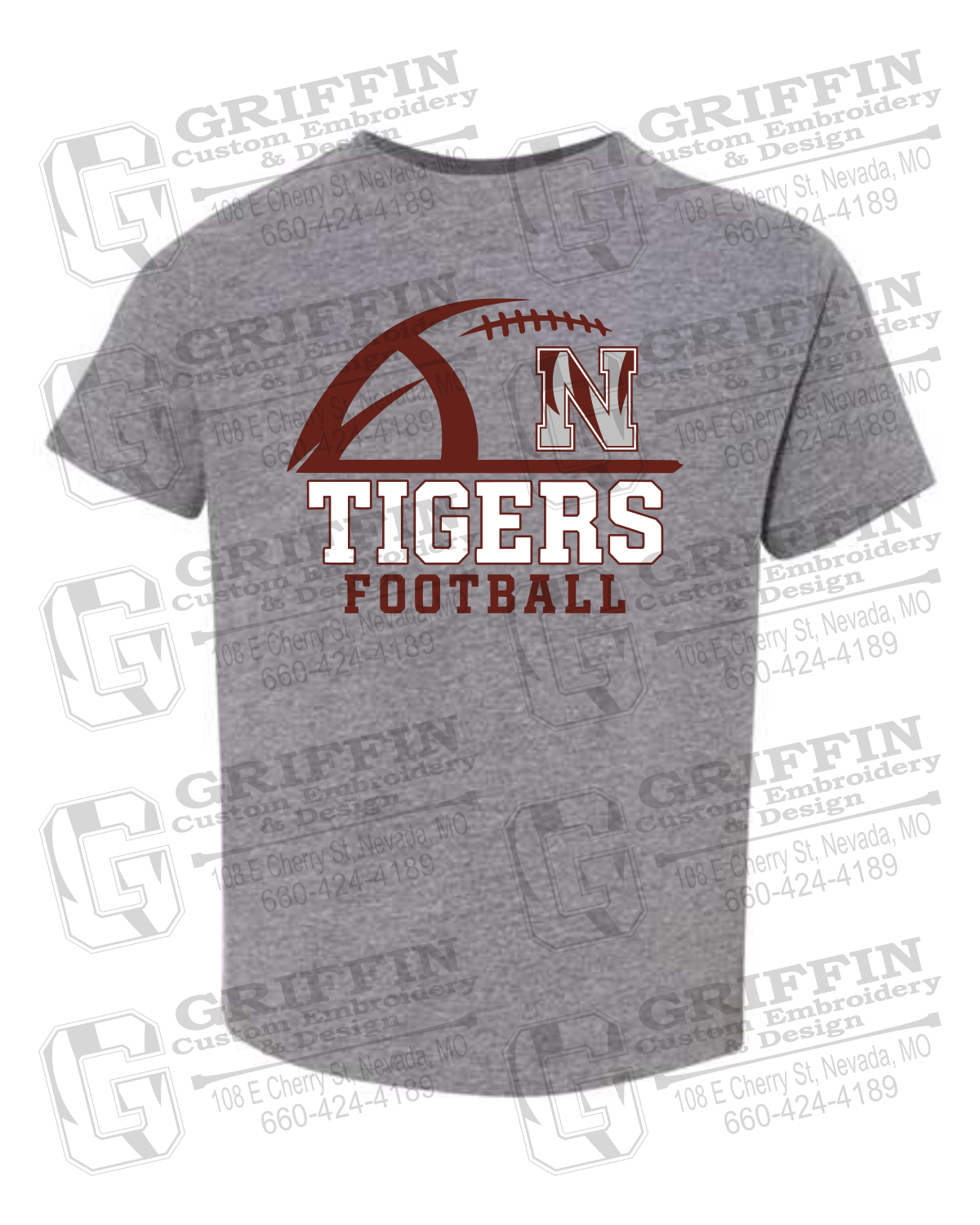 Toddler/Infant Cotton T-Shirt - Football - Nevada Tigers 27-B