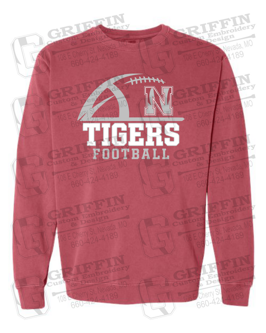 Comfort Colors Crewneck Sweatshirt - Football - Nevada Tigers 27-B