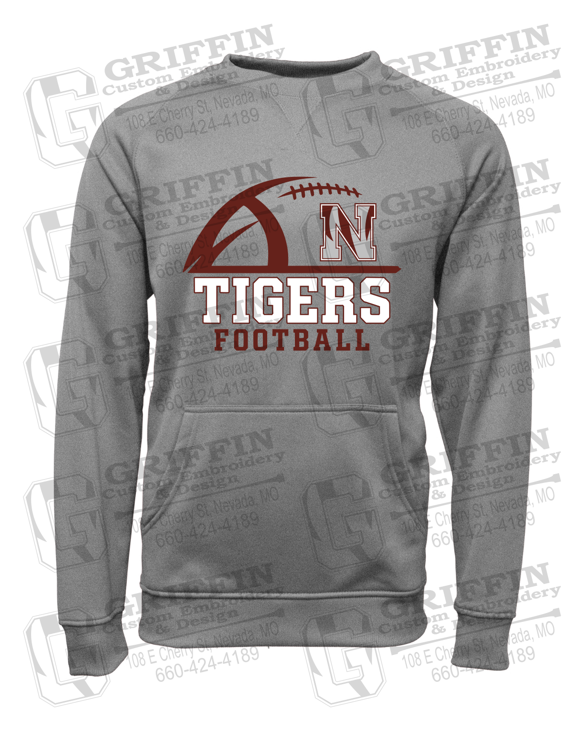 Performance Fleece Sweatshirt - Football - Nevada Tigers 27-B