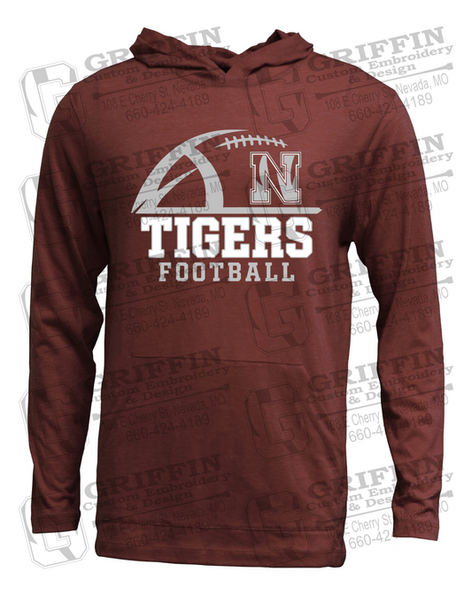 Soft-Tek T-Shirt Hoodie - Football - Nevada Tigers 27-B