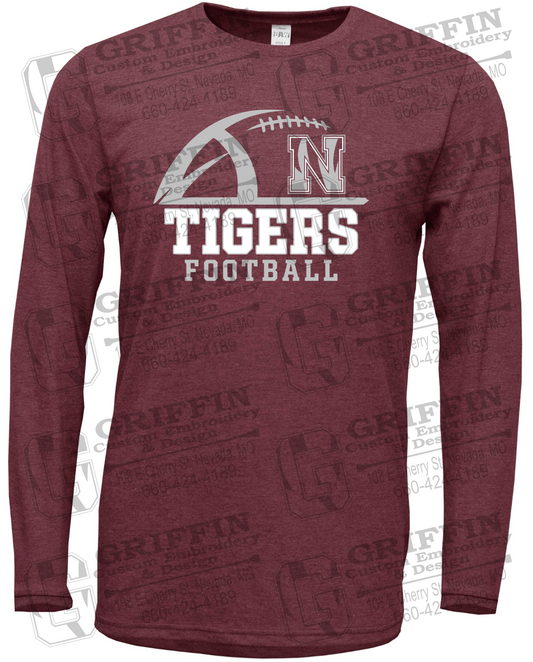 Soft-Tek Long Sleeve T-Shirt - Football - Nevada Tigers 27-B