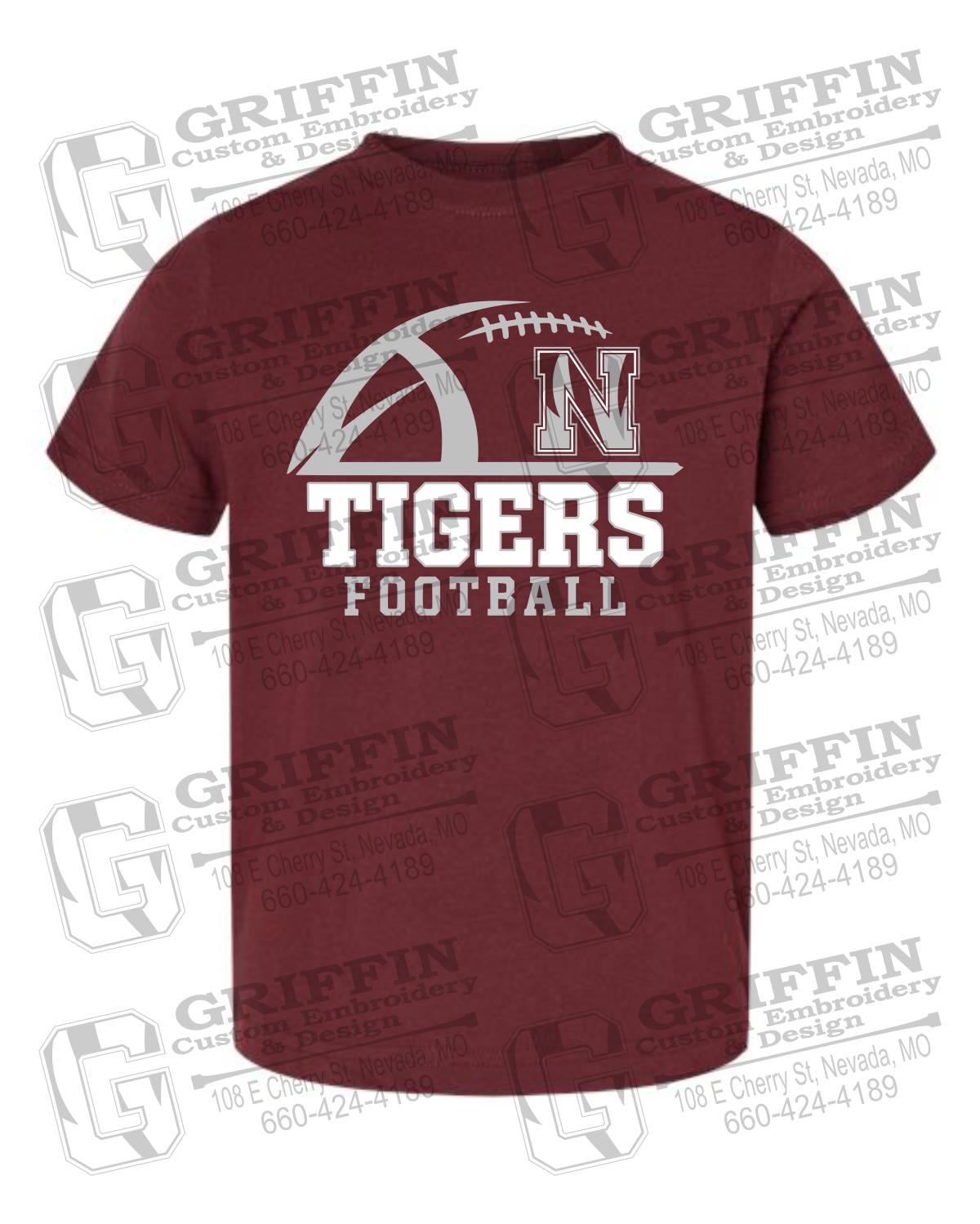 Toddler/Infant Cotton T-Shirt - Football - Nevada Tigers 27-B