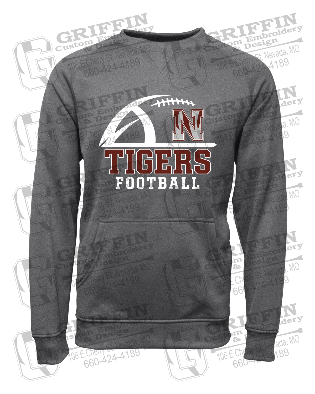 Performance Fleece Sweatshirt - Football - Nevada Tigers 27-B