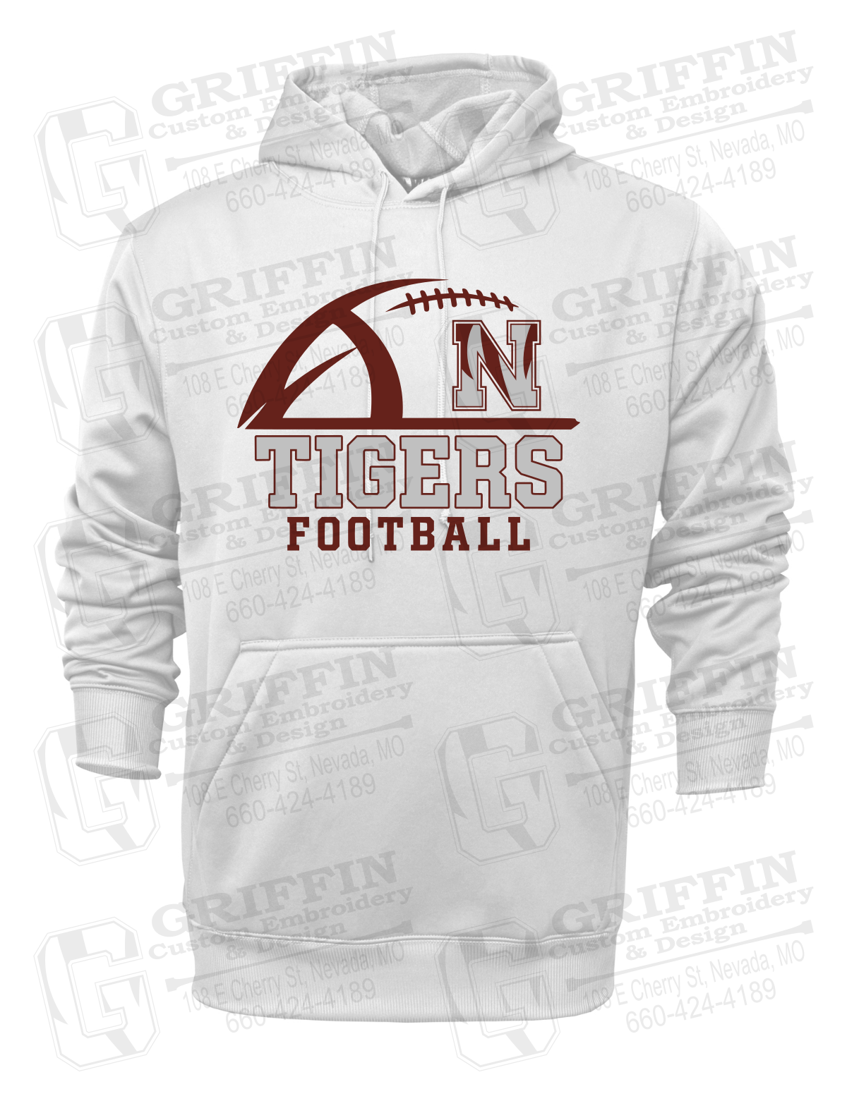 Performance Fleece Hoodie - Football - Nevada Tigers 27-B