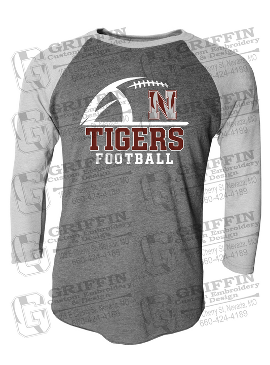 Tri-Blend Raglan Sleeve T-Shirt - Football - Nevada Tigers 27-B