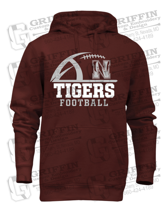 Heavyweight Fleece Hoodie - Football - Nevada Tigers 27-B