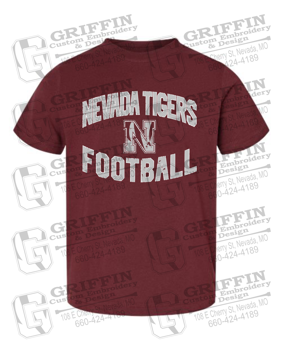 Toddler/Infant Cotton T-Shirt - Football - Nevada Tigers 27-C