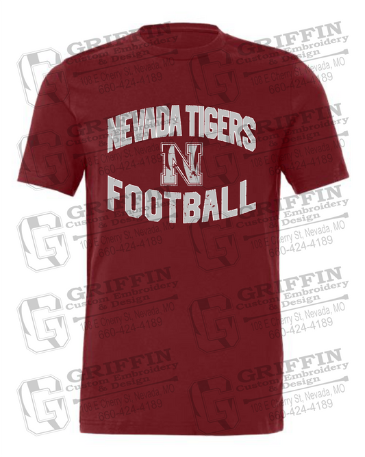 Cotton Short Sleeve T-Shirt - Football - Nevada Tigers 27-C