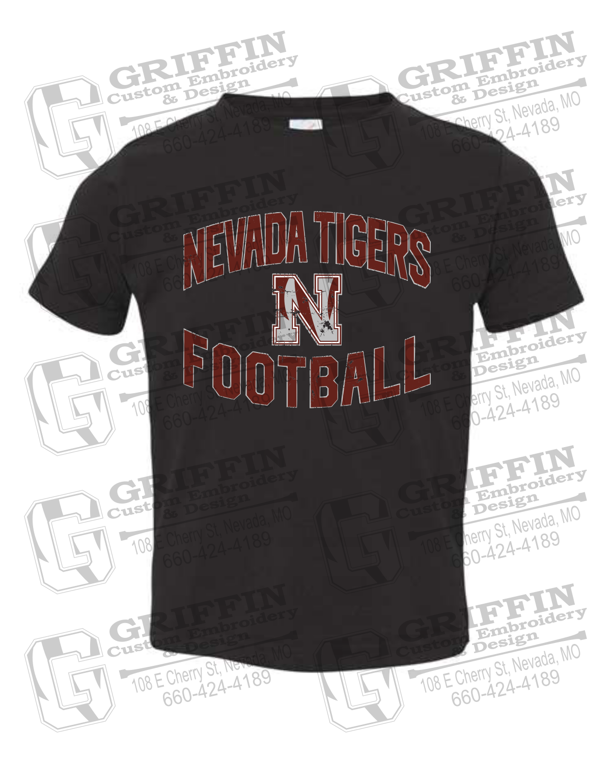 Toddler/Infant Cotton T-Shirt - Football - Nevada Tigers 27-C