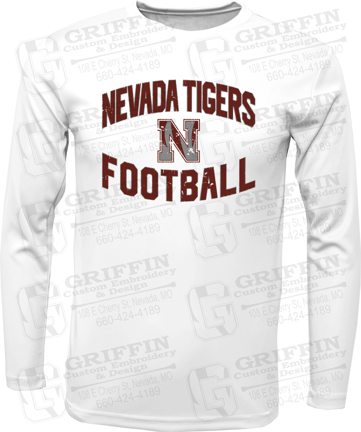 Toddler Dry-Fit Long Sleeve T-Shirt - Football - Nevada Tigers 27-C