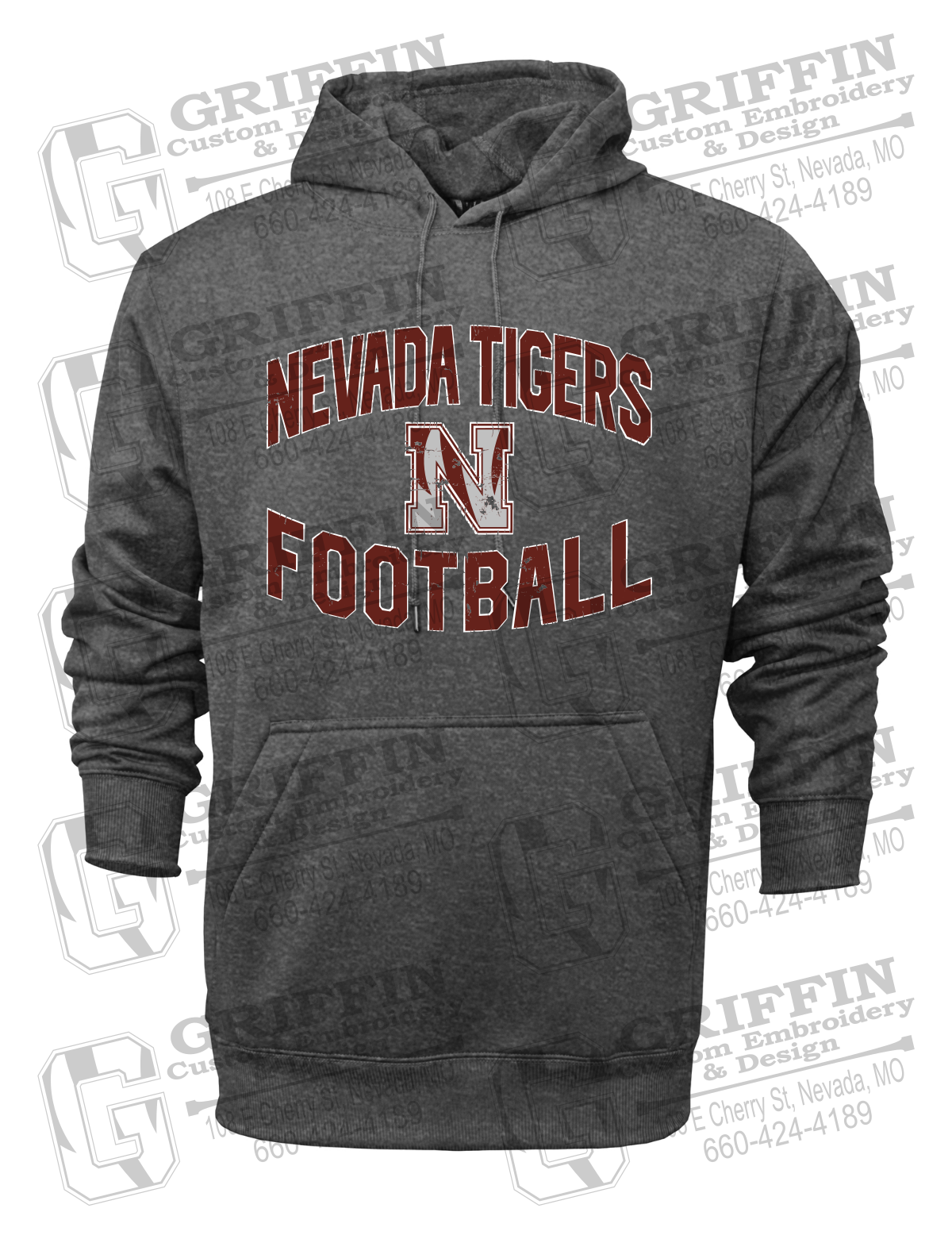 Performance Fleece Hoodie - Football - Nevada Tigers 27-C
