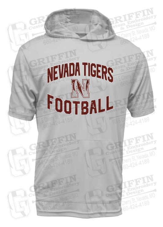 Dry-Fit Short Sleeve T-Shirt Hoodie - Football - Nevada Tigers 27-C