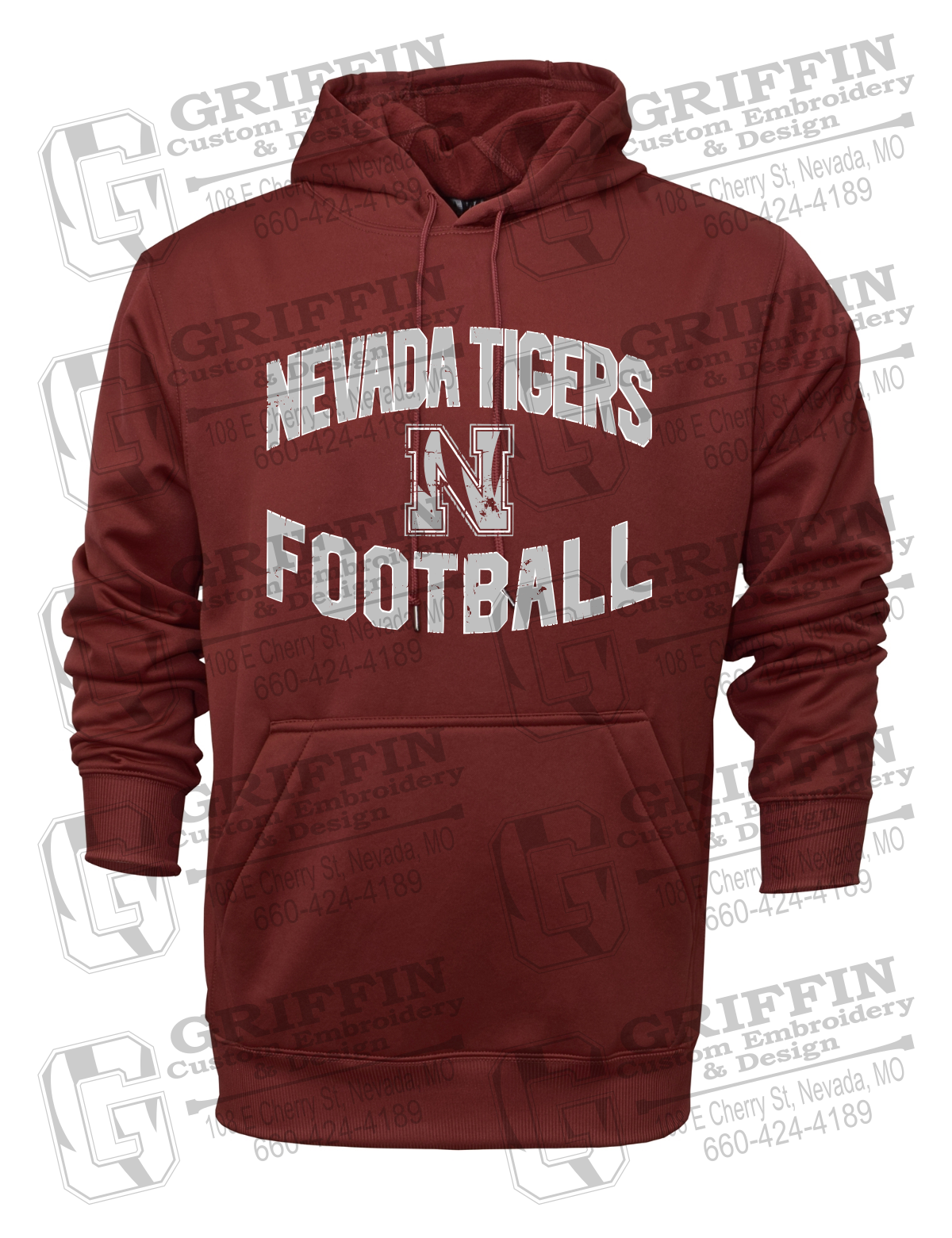 Performance Fleece Hoodie - Football - Nevada Tigers 27-C