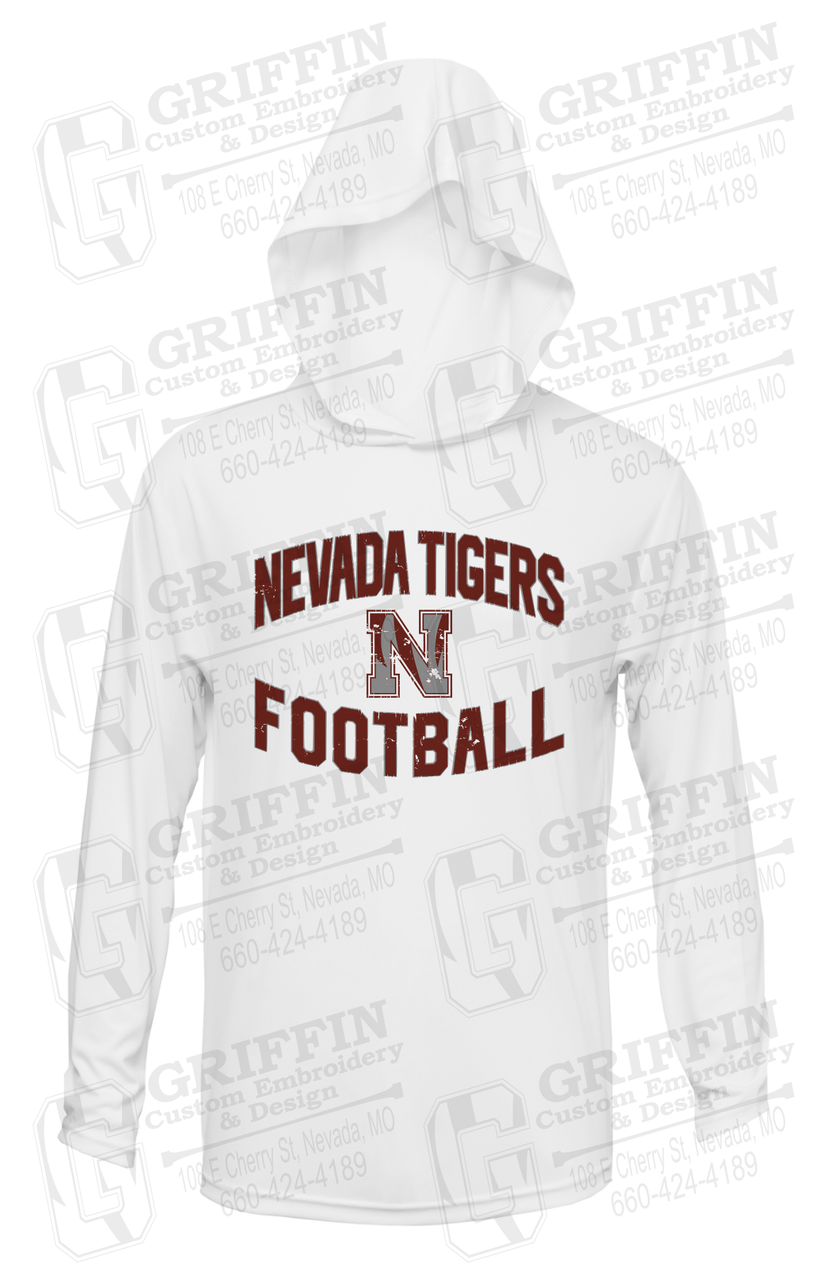 Dry-Fit T-Shirt Hoodie - Football - Nevada Tigers 27-C