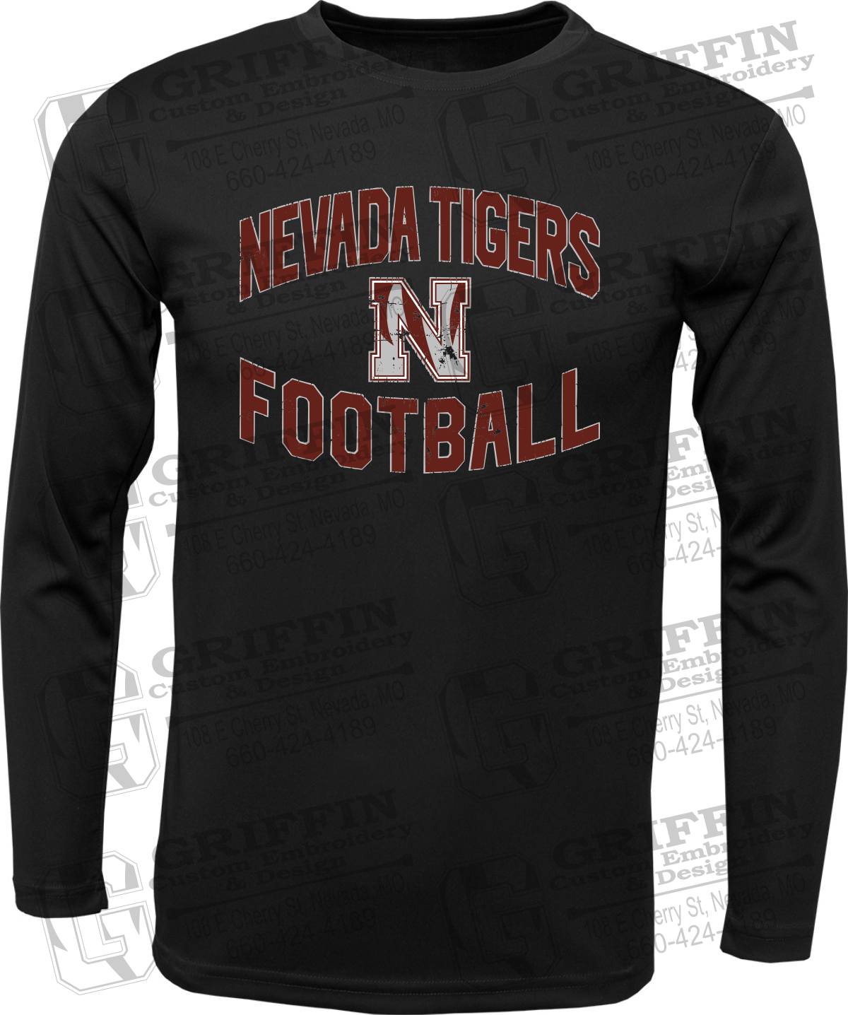 Dry-Fit Long Sleeve T-Shirt - Football - Nevada Tigers 27-C