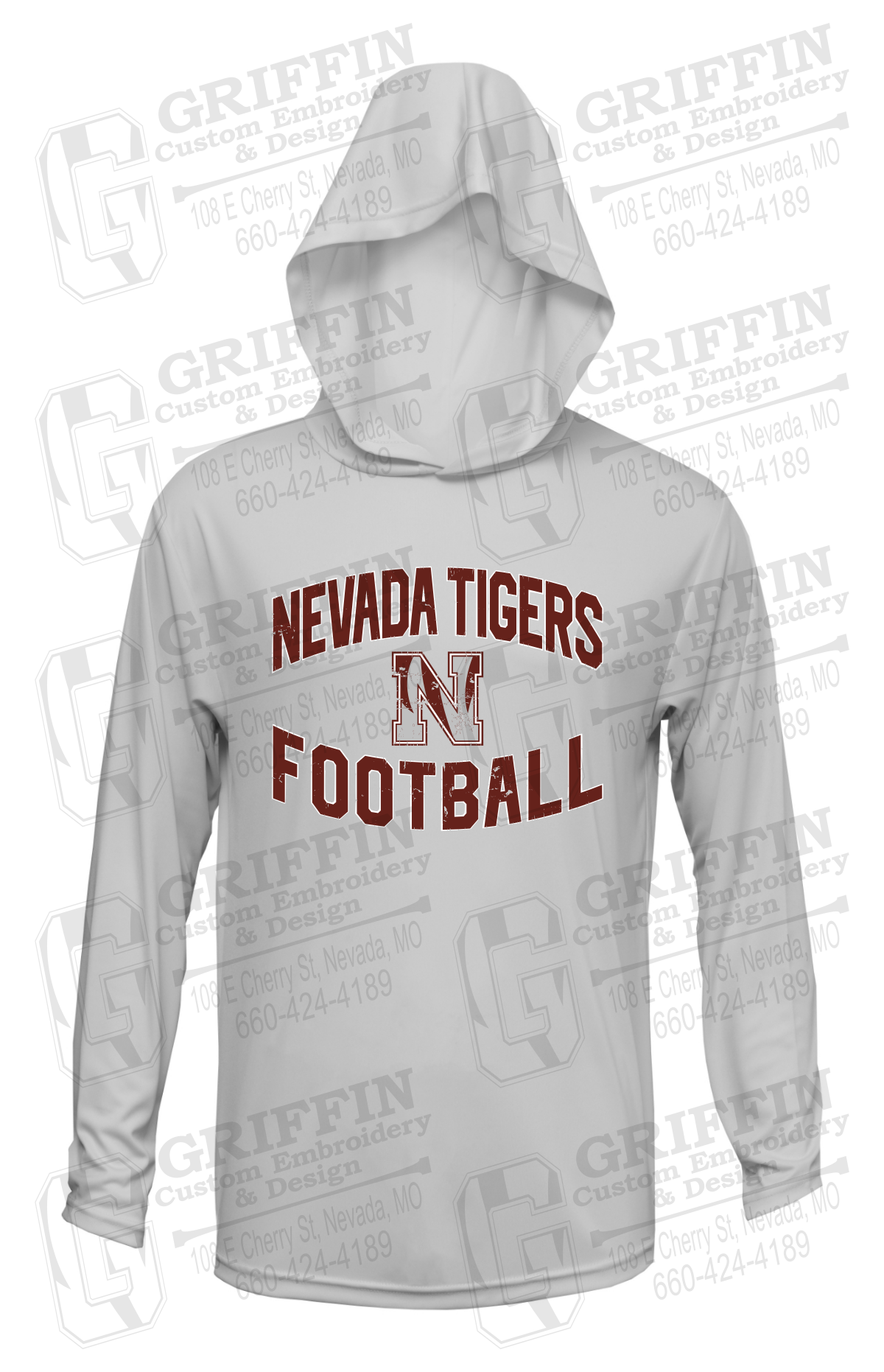 Dry-Fit T-Shirt Hoodie - Football - Nevada Tigers 27-C