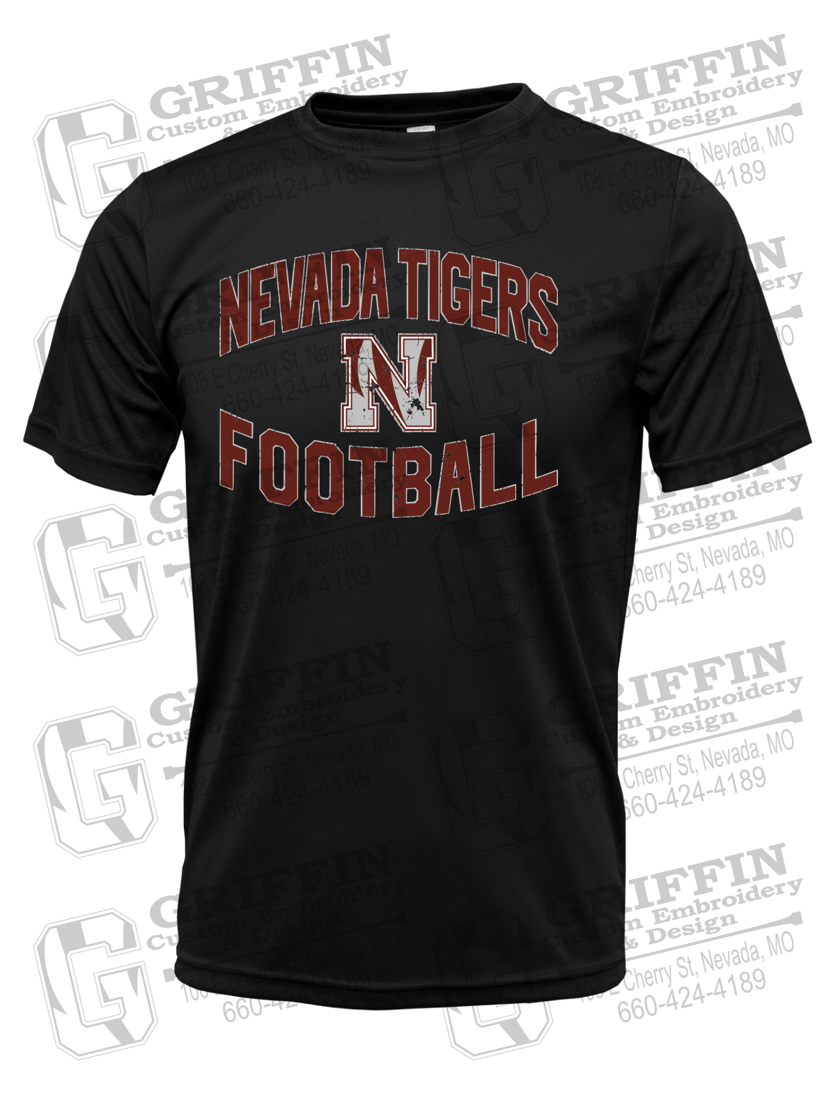 Dry-Fit Short Sleeve T-Shirt - Football - Nevada Tigers 27-C