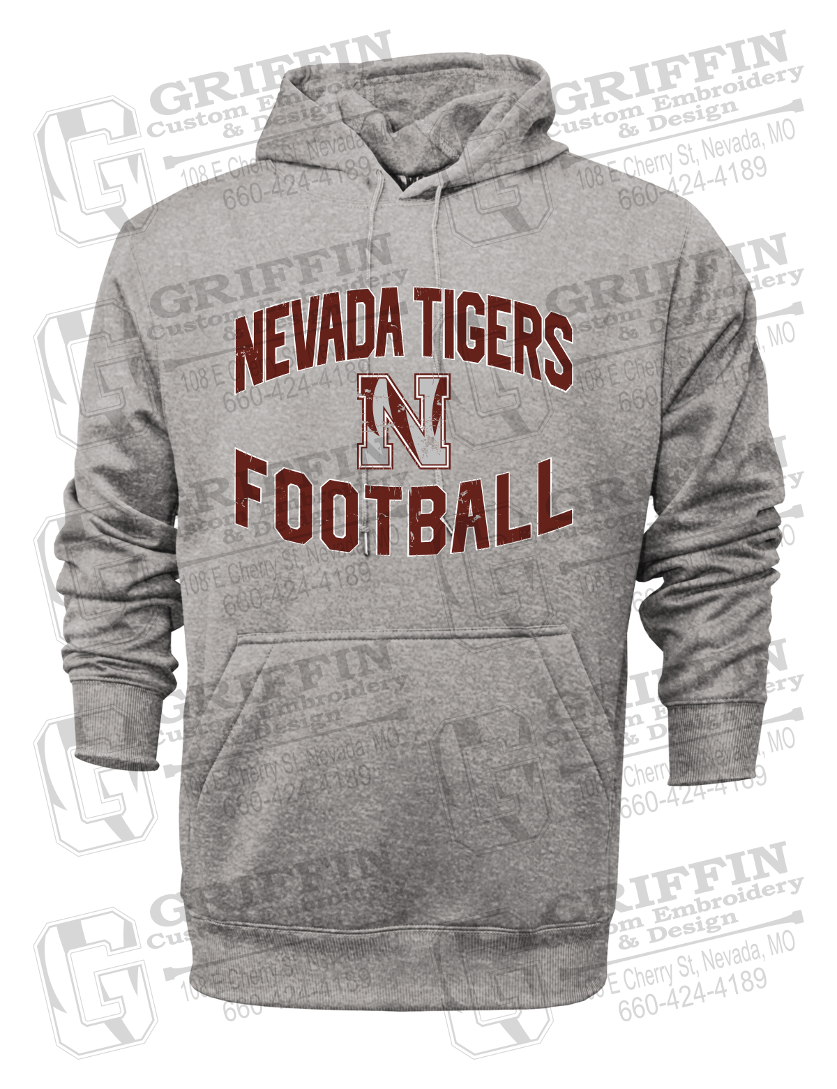 Performance Fleece Hoodie - Football - Nevada Tigers 27-C