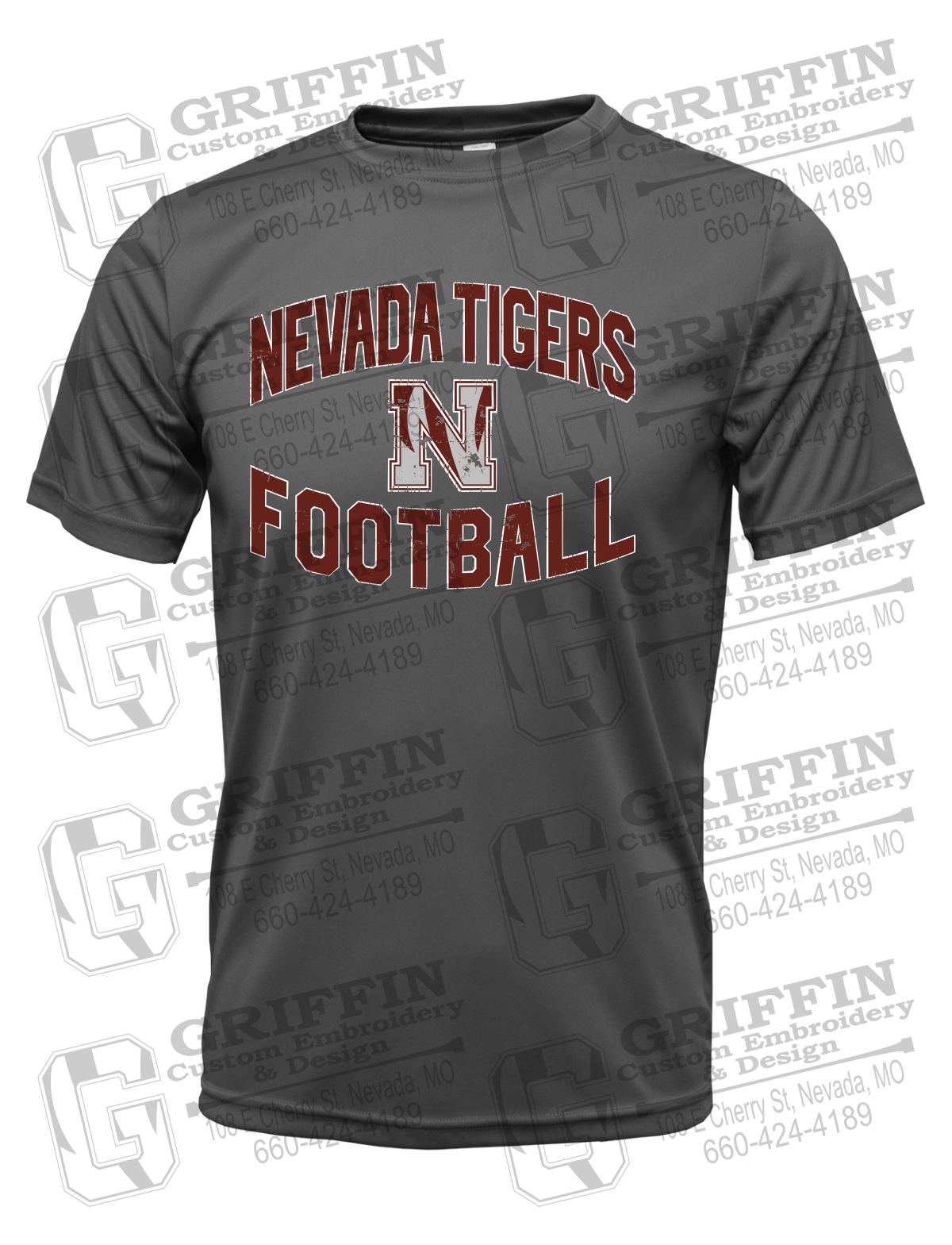 Dry-Fit Short Sleeve T-Shirt - Football - Nevada Tigers 27-C