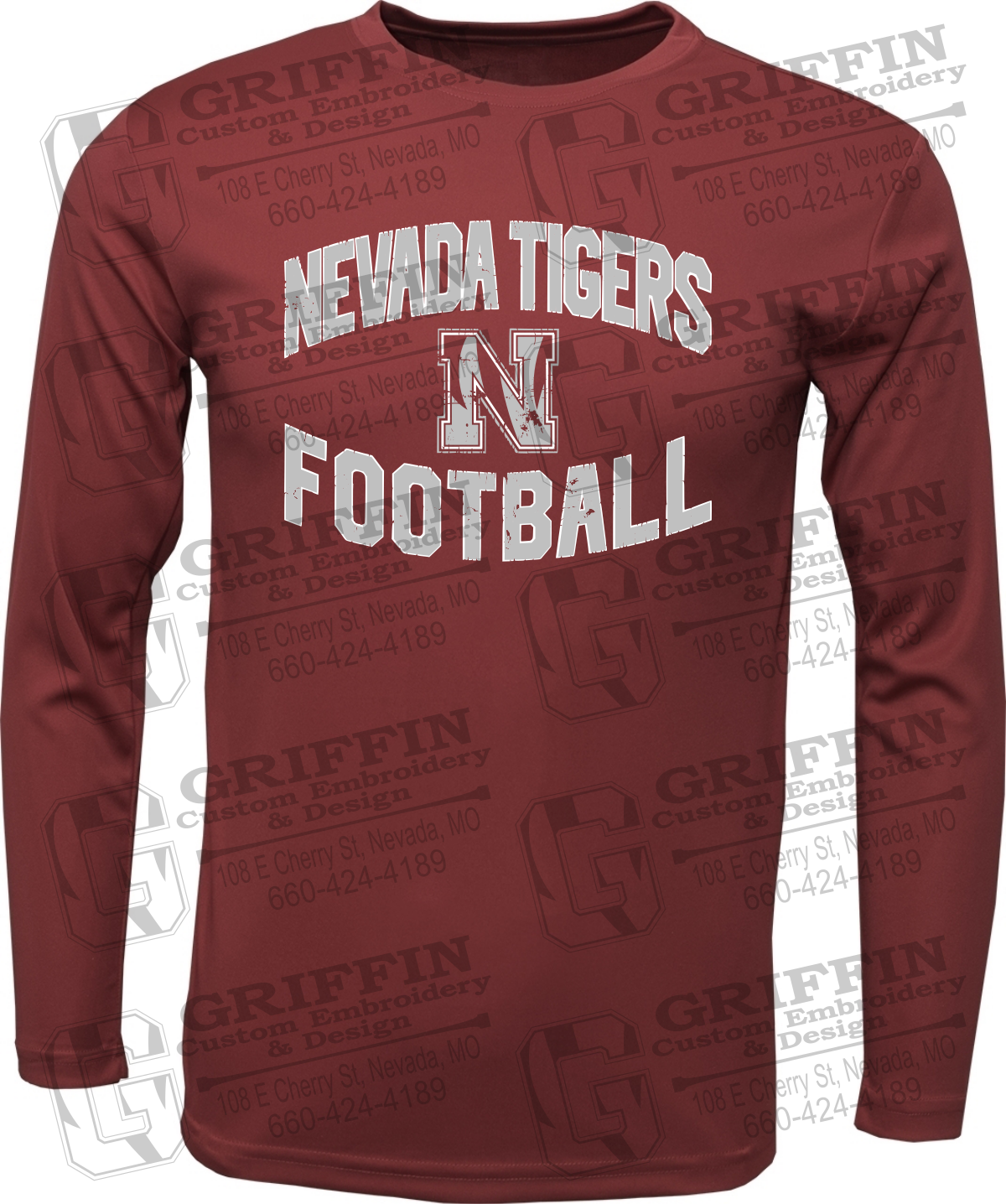 Dry-Fit Long Sleeve T-Shirt - Football - Nevada Tigers 27-C