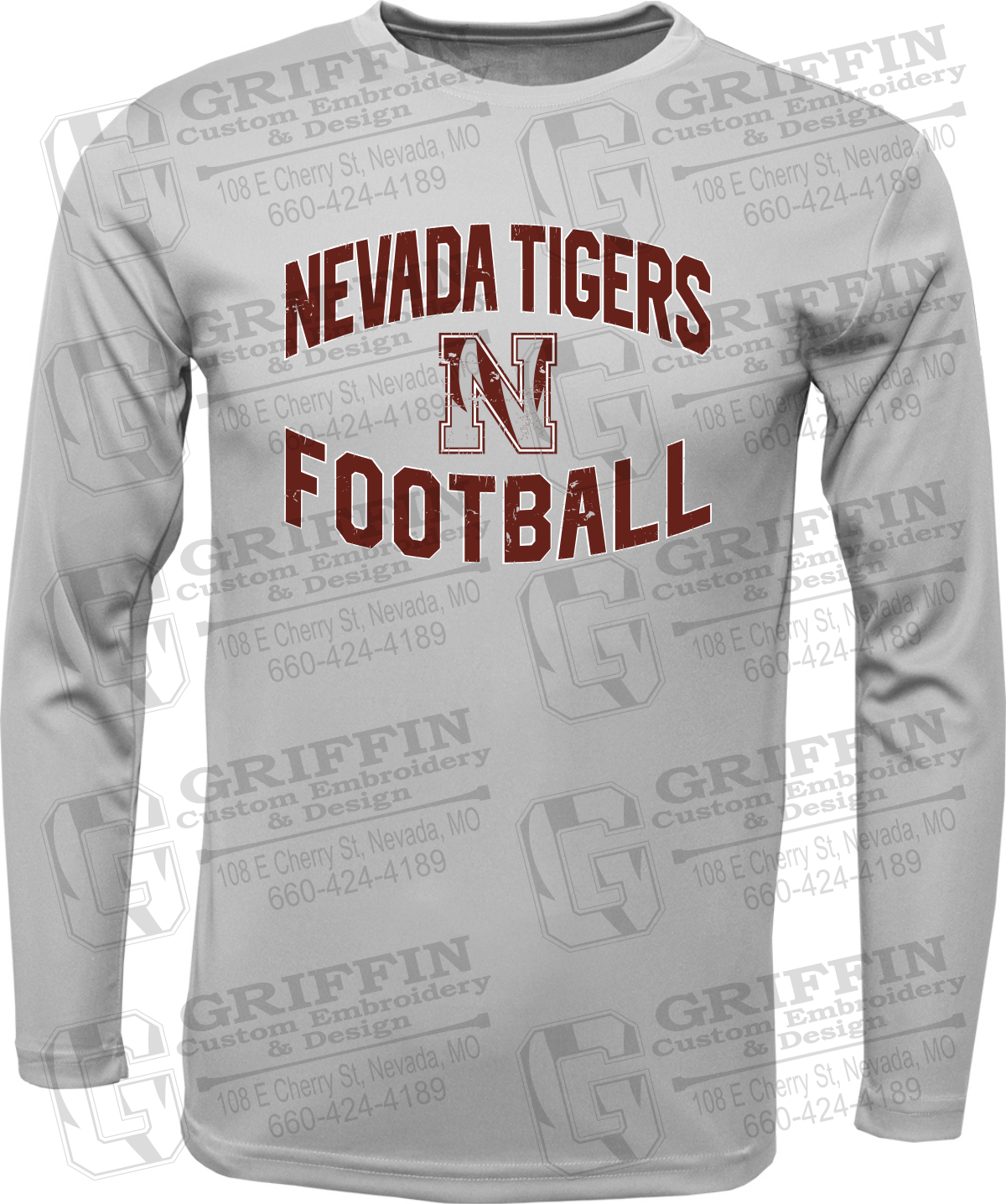 Toddler Dry-Fit Long Sleeve T-Shirt - Football - Nevada Tigers 27-C