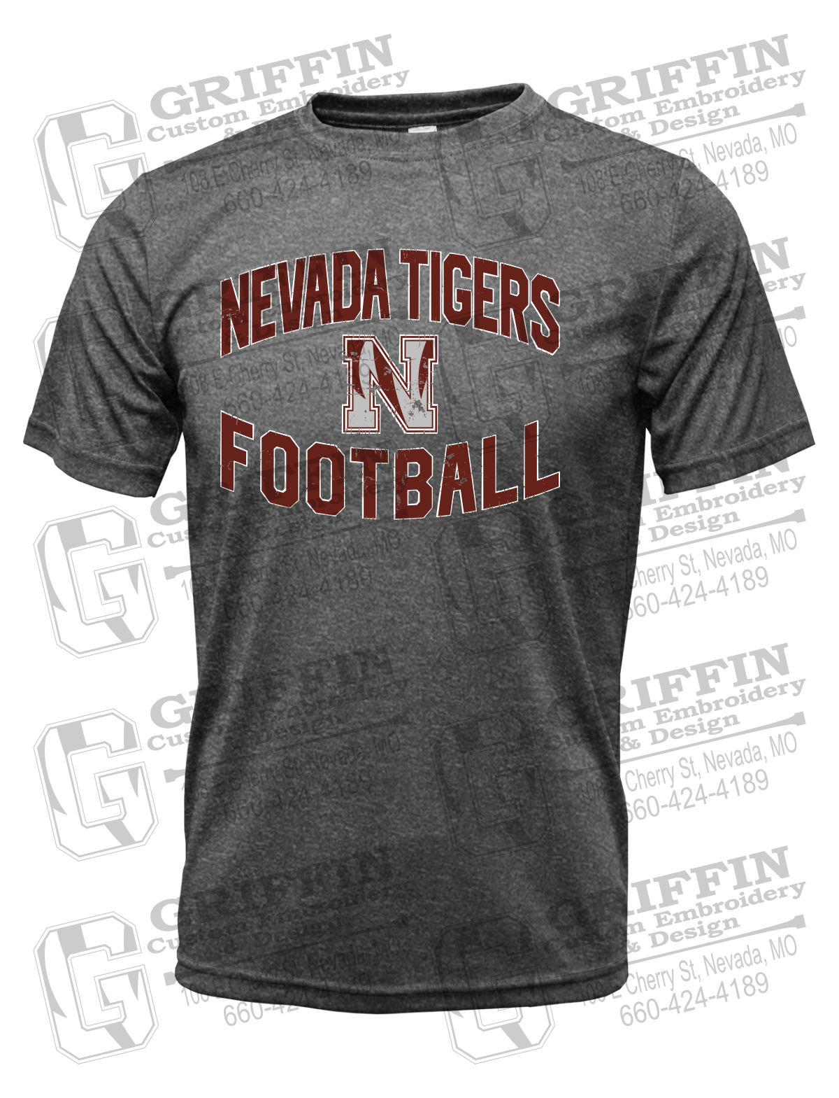 Dry-Fit Short Sleeve T-Shirt - Football - Nevada Tigers 27-C