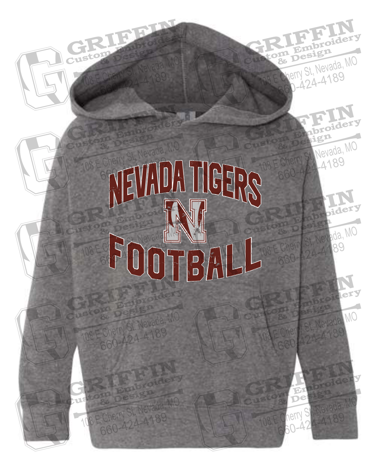 Toddler Hoodie - Football - Nevada Tigers 27-C