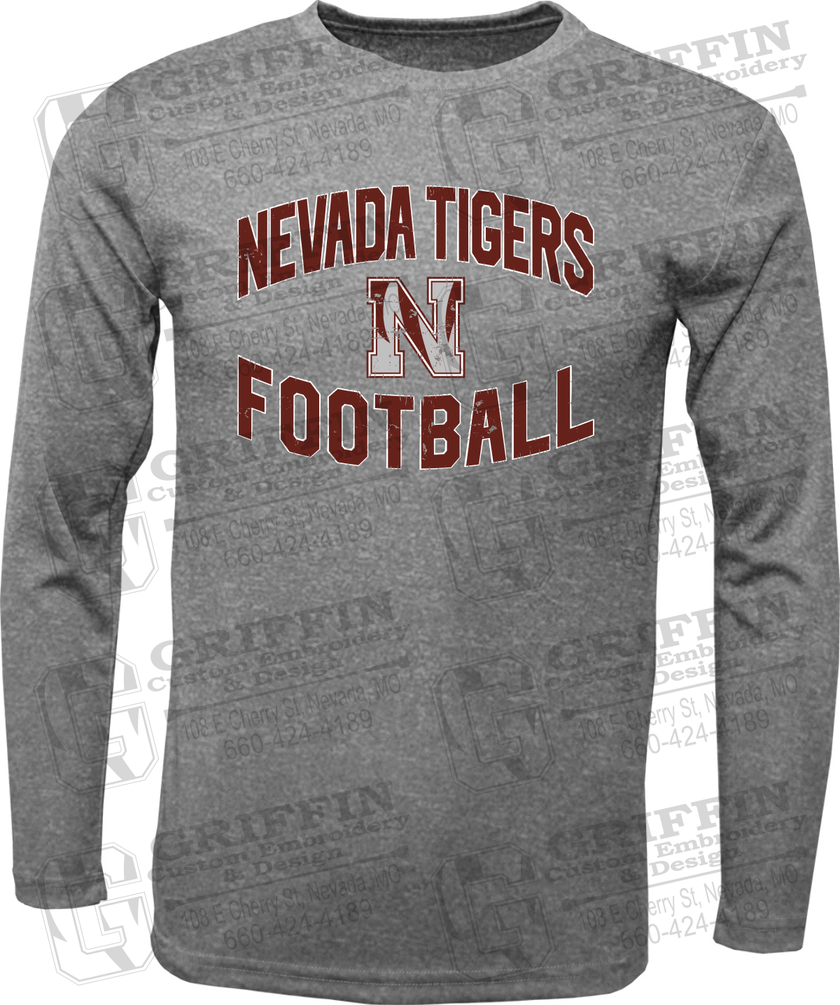 Dry-Fit Long Sleeve T-Shirt - Football - Nevada Tigers 27-C