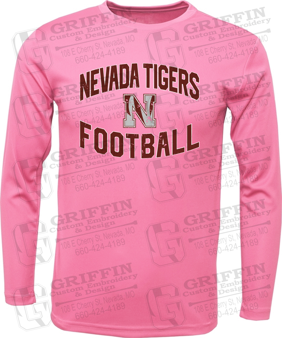 Toddler Dry-Fit Long Sleeve T-Shirt - Football - Nevada Tigers 27-C