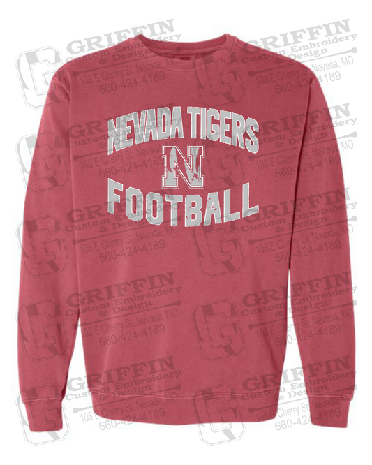 Comfort Colors Crewneck Sweatshirt - Football - Nevada Tigers 27-C