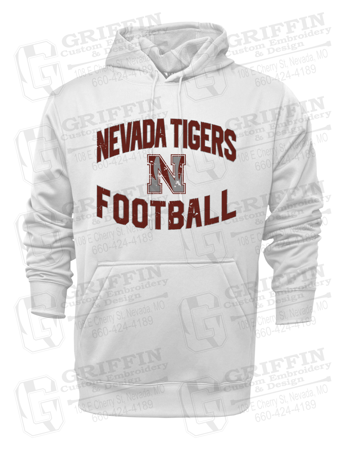 Performance Fleece Hoodie - Football - Nevada Tigers 27-C