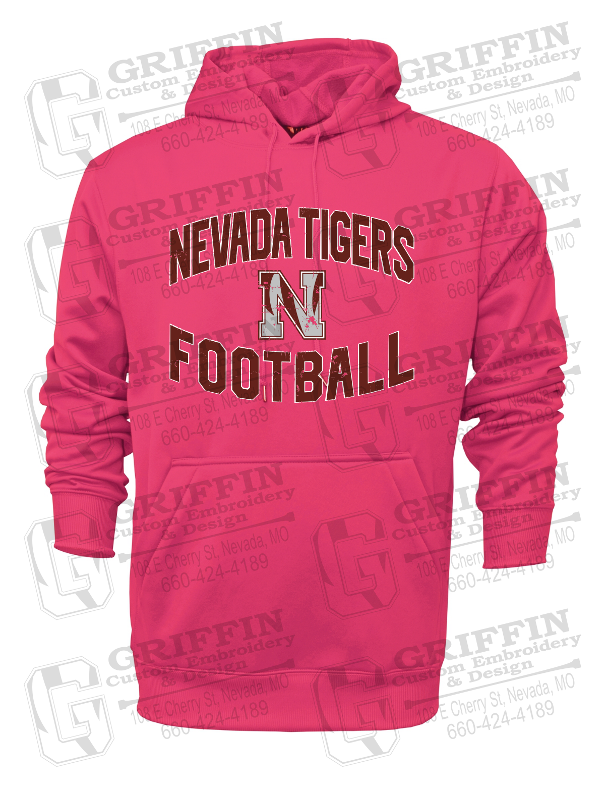 Performance Fleece Hoodie - Football - Nevada Tigers 27-C