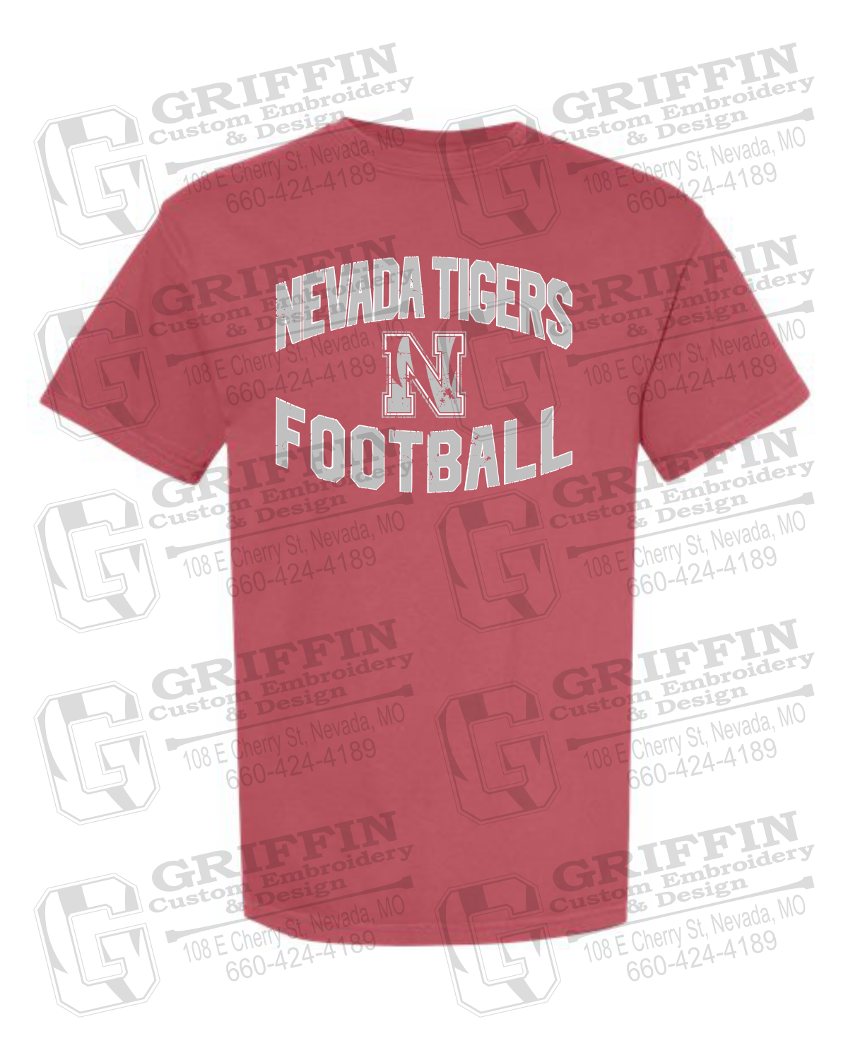 Comfort Colors Short Sleeve T-Shirt - Football - Nevada Tigers 27-C