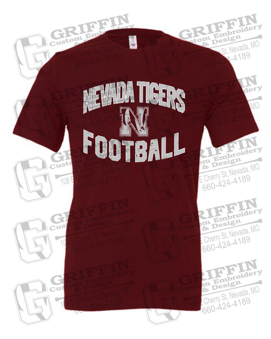 Cotton Short Sleeve T-Shirt - Football - Nevada Tigers 27-C