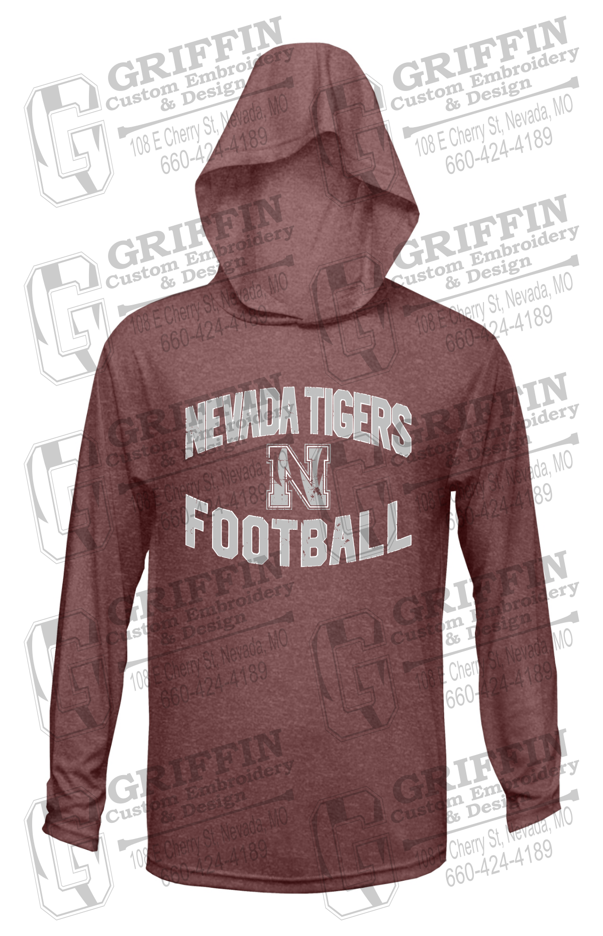 Dry-Fit T-Shirt Hoodie - Football - Nevada Tigers 27-C