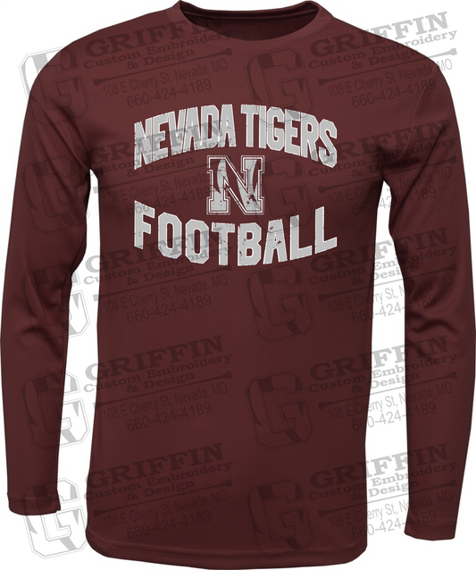 Toddler Dry-Fit Long Sleeve T-Shirt - Football - Nevada Tigers 27-C