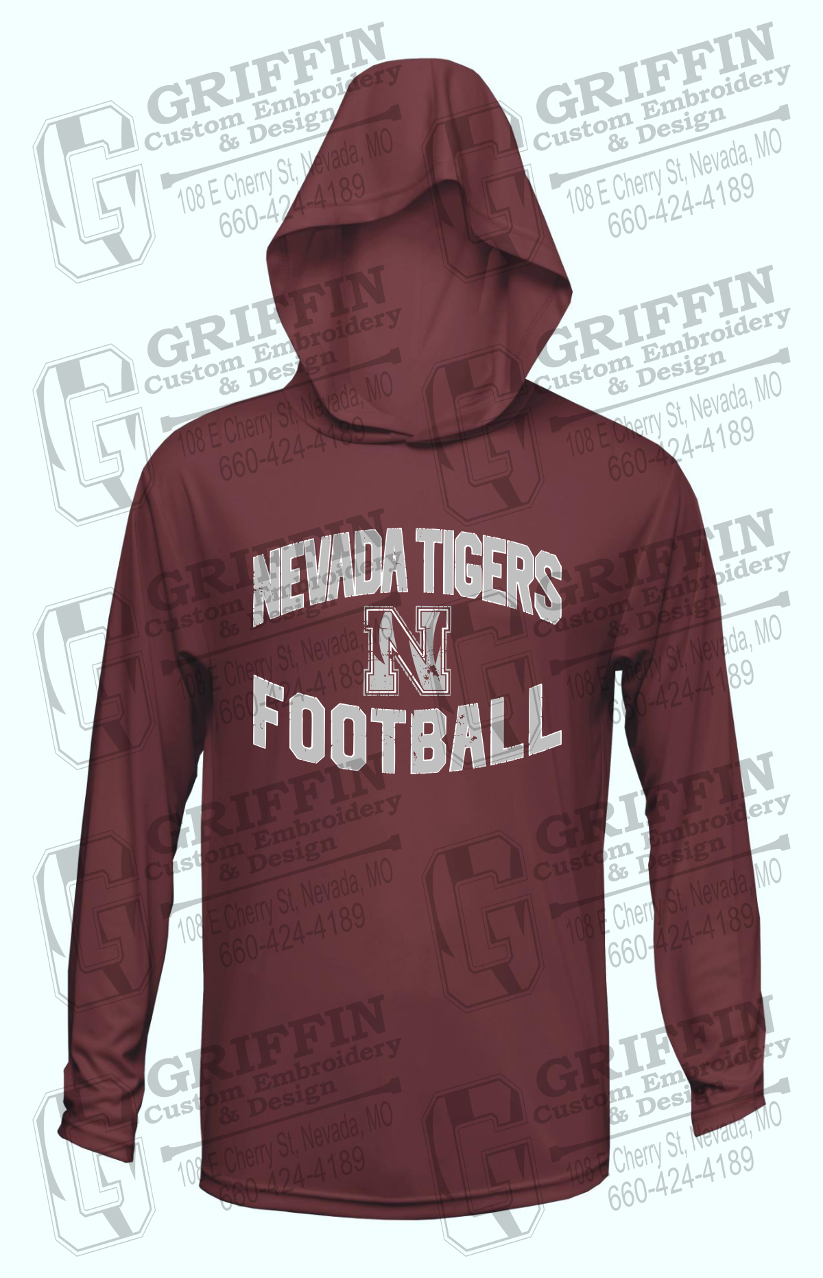 Dry-Fit T-Shirt Hoodie - Football - Nevada Tigers 27-C