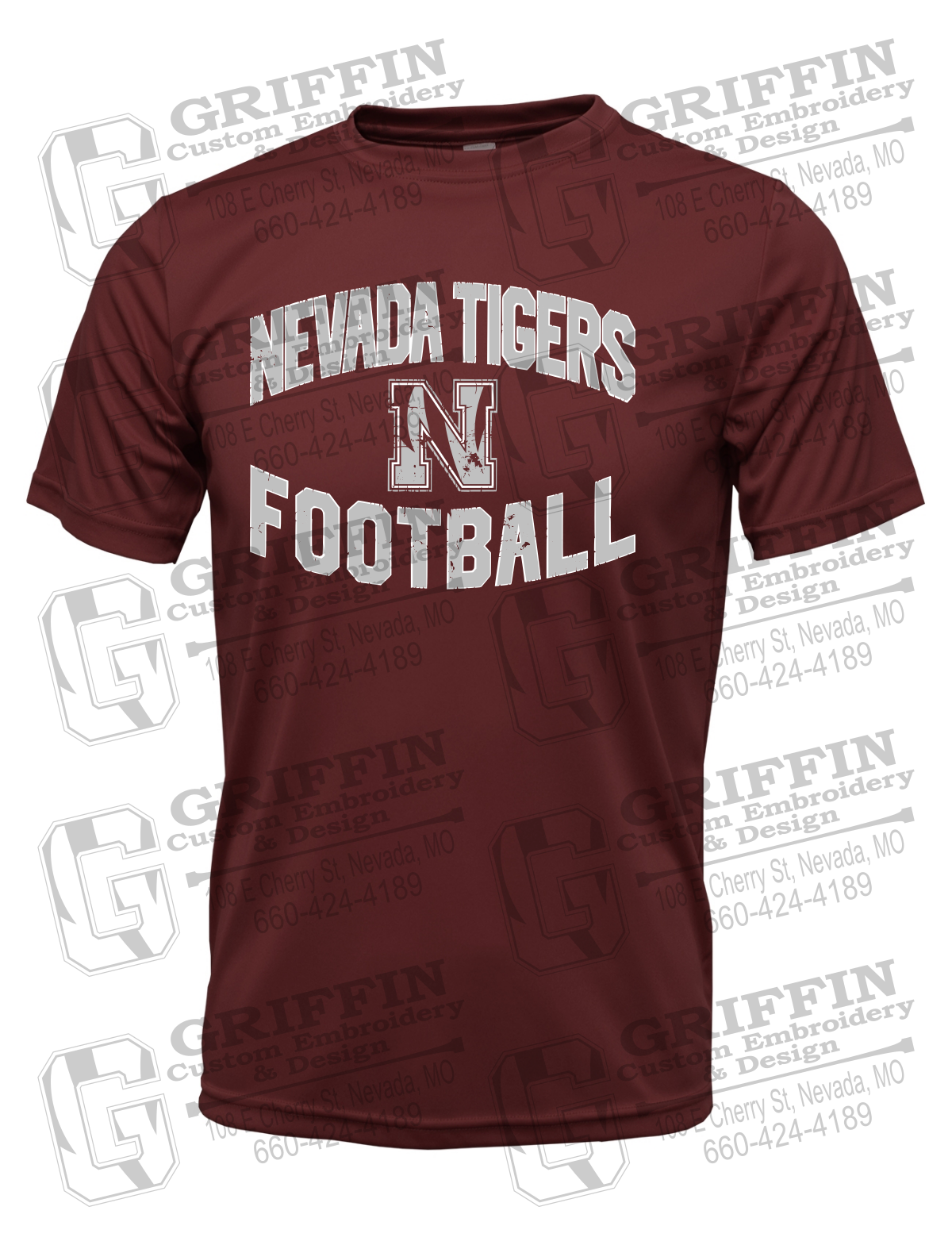 Dry-Fit Short Sleeve T-Shirt - Football - Nevada Tigers 27-C