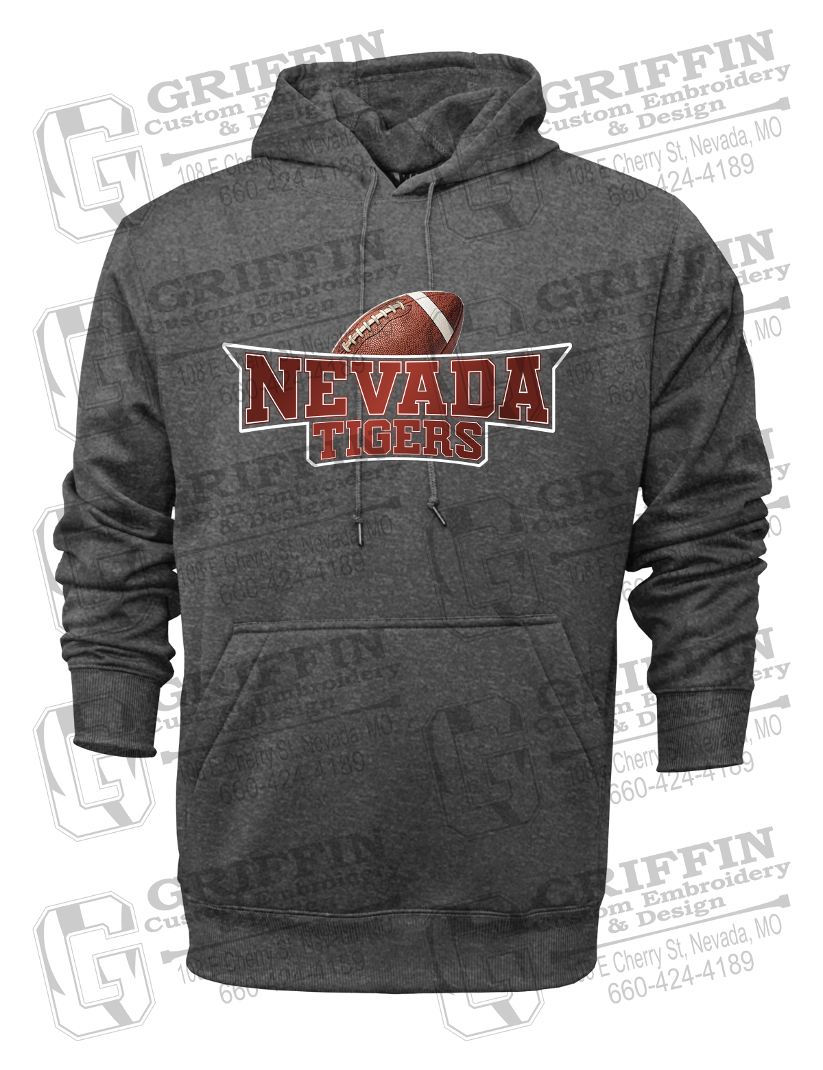 Performance Fleece Hoodie - Football - Nevada Tigers 27-E