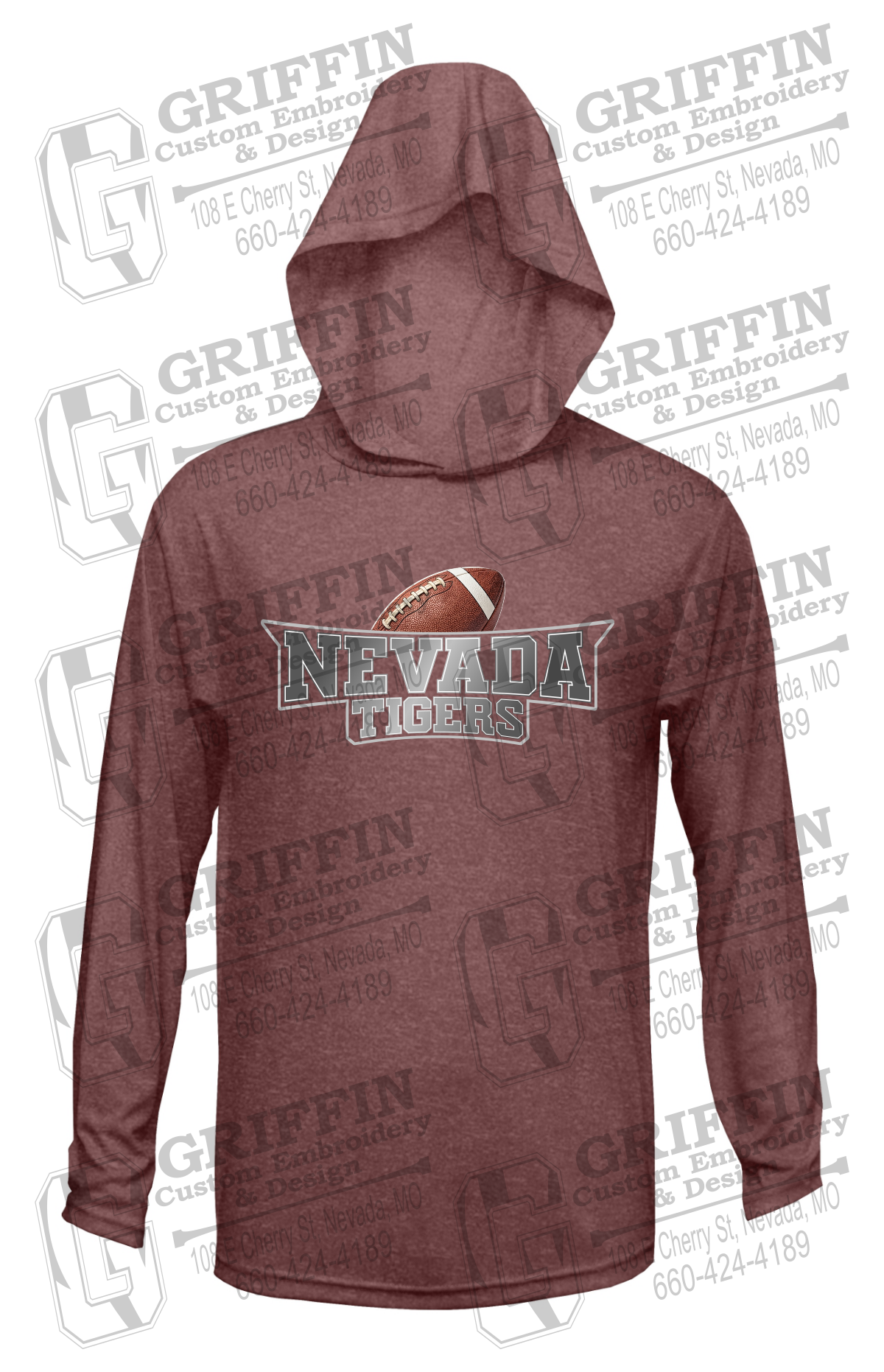 Dry-Fit T-Shirt Hoodie - Football - Nevada Tigers 27-E