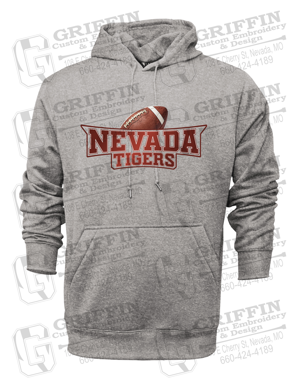 Performance Fleece Hoodie - Football - Nevada Tigers 27-E