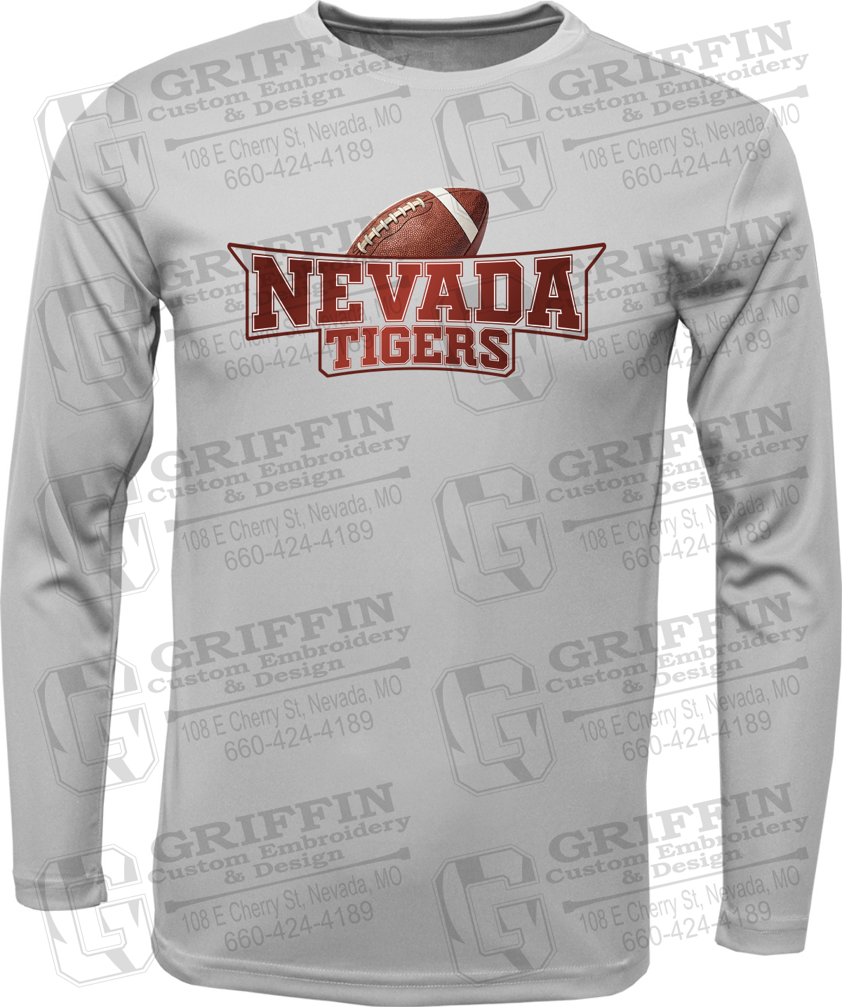 Toddler Dry-Fit Long Sleeve T-Shirt - Football - Nevada Tigers 27-E